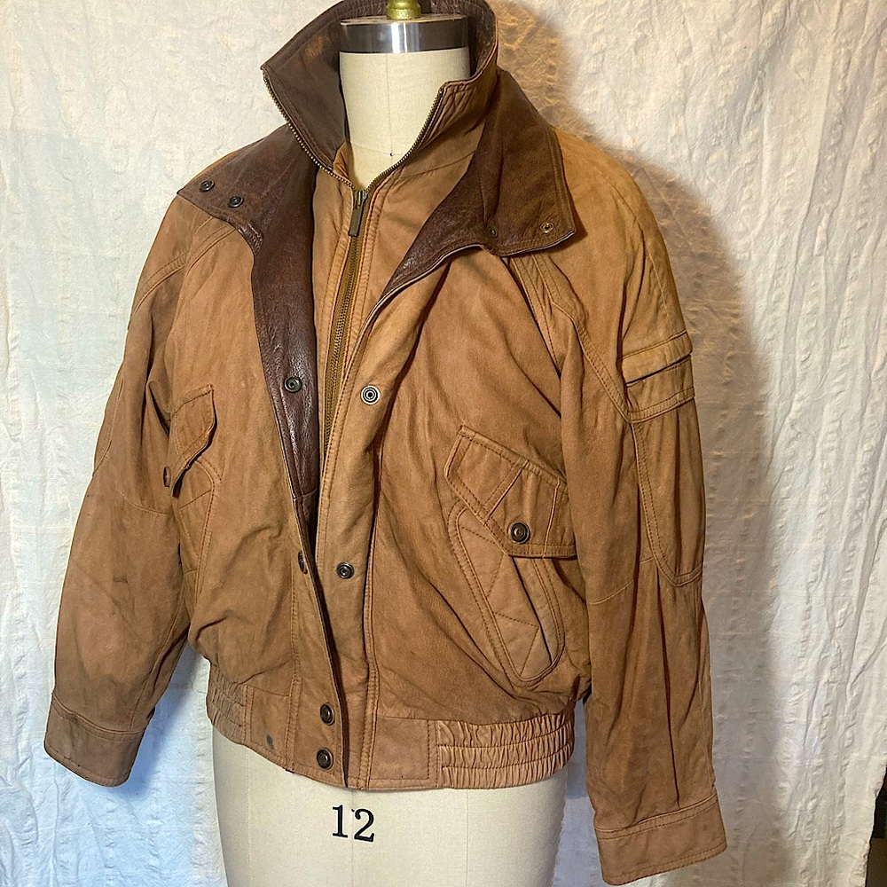 VTG Adventure Bound Wilson Leather Bomber Jacket